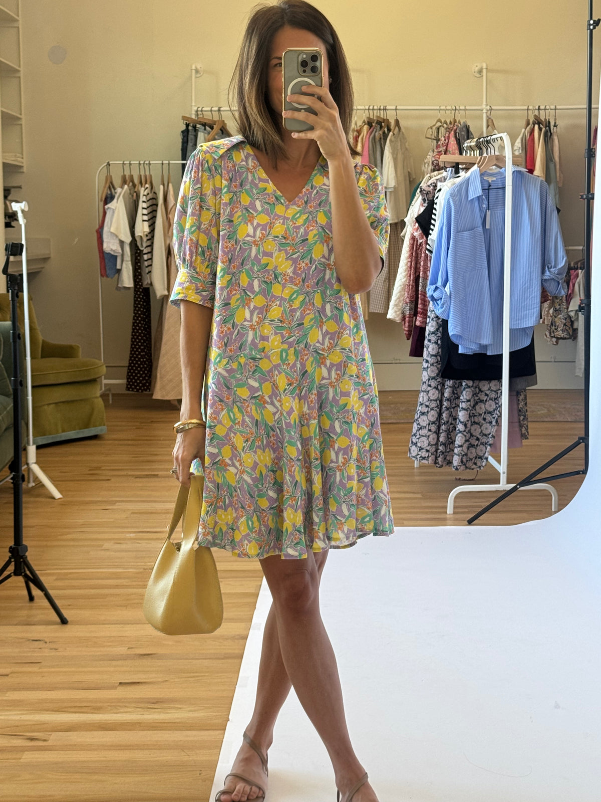 Citron Flowy Sundress