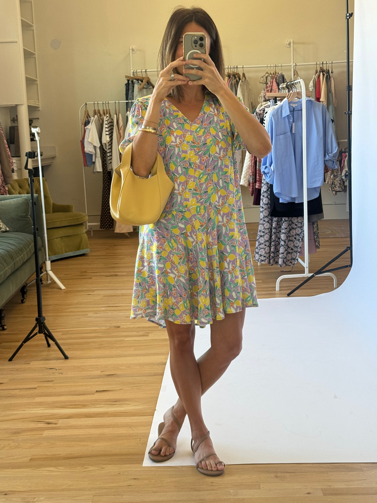 Citron Flowy Sundress