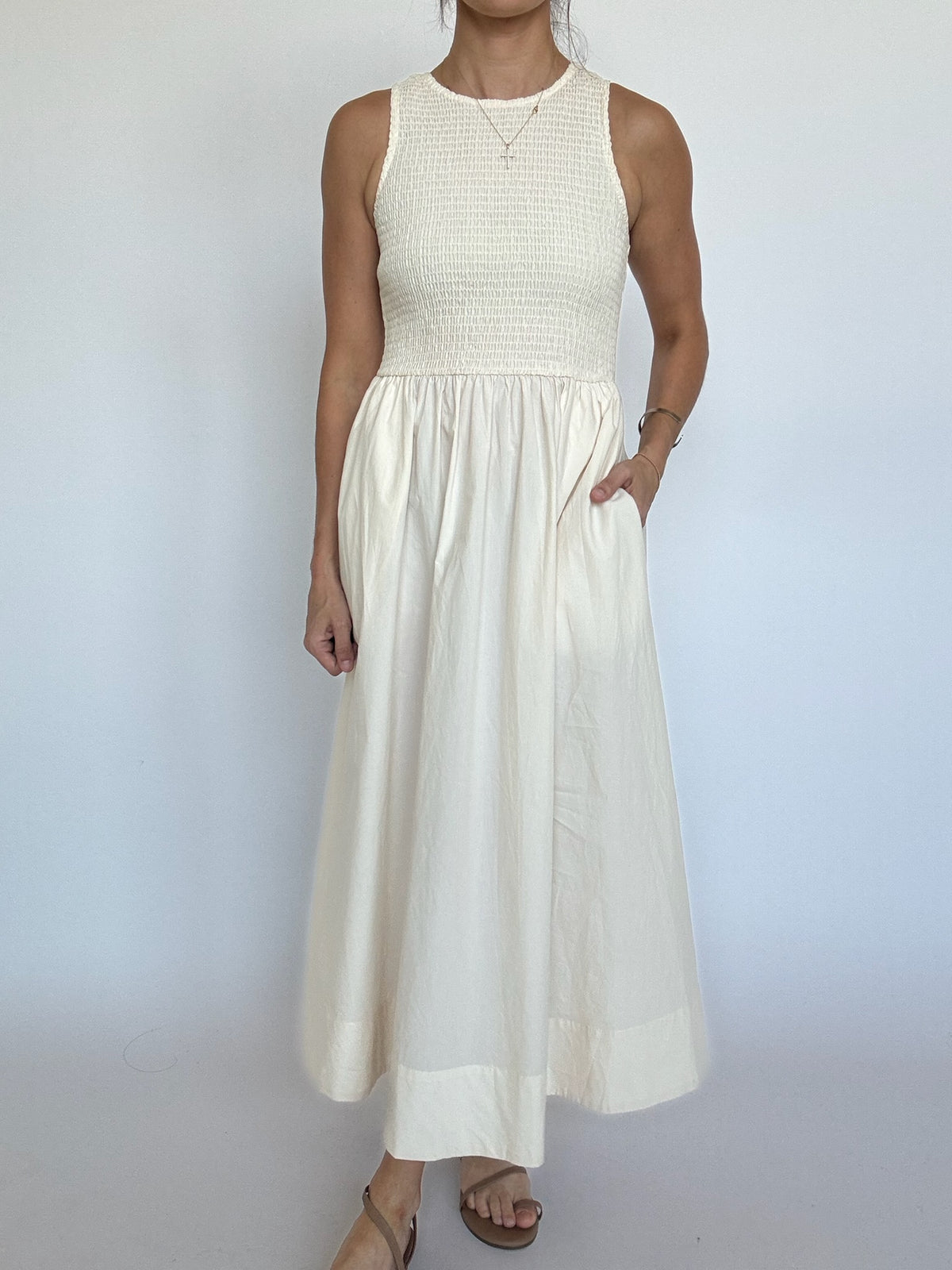 Tank Poplin Maxi Dress L Tank Poplin Maxi Dress L
