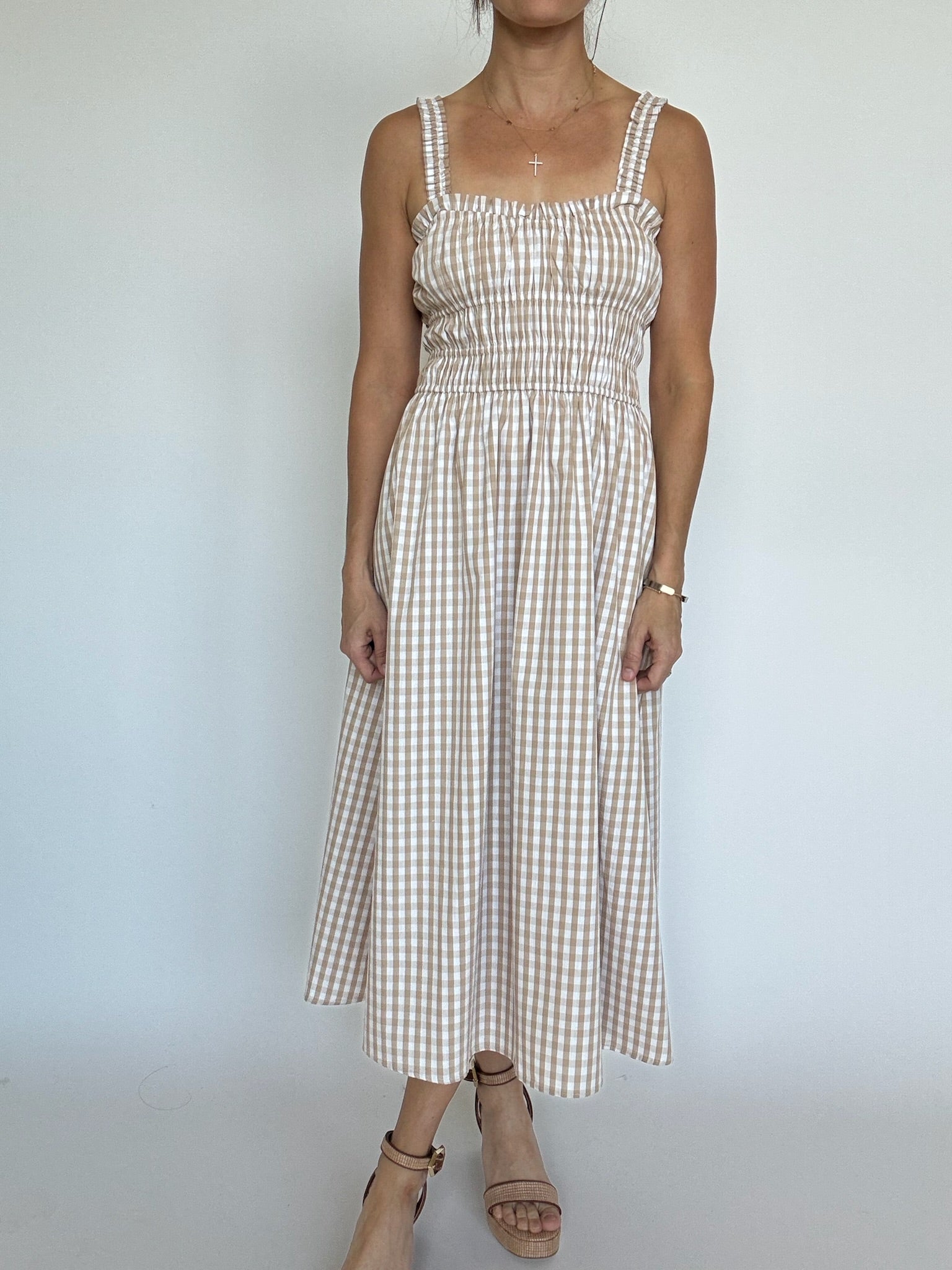 Isla Gingham Summer Staple Maxi Dress | FINAL SALE – Teddy + Rose