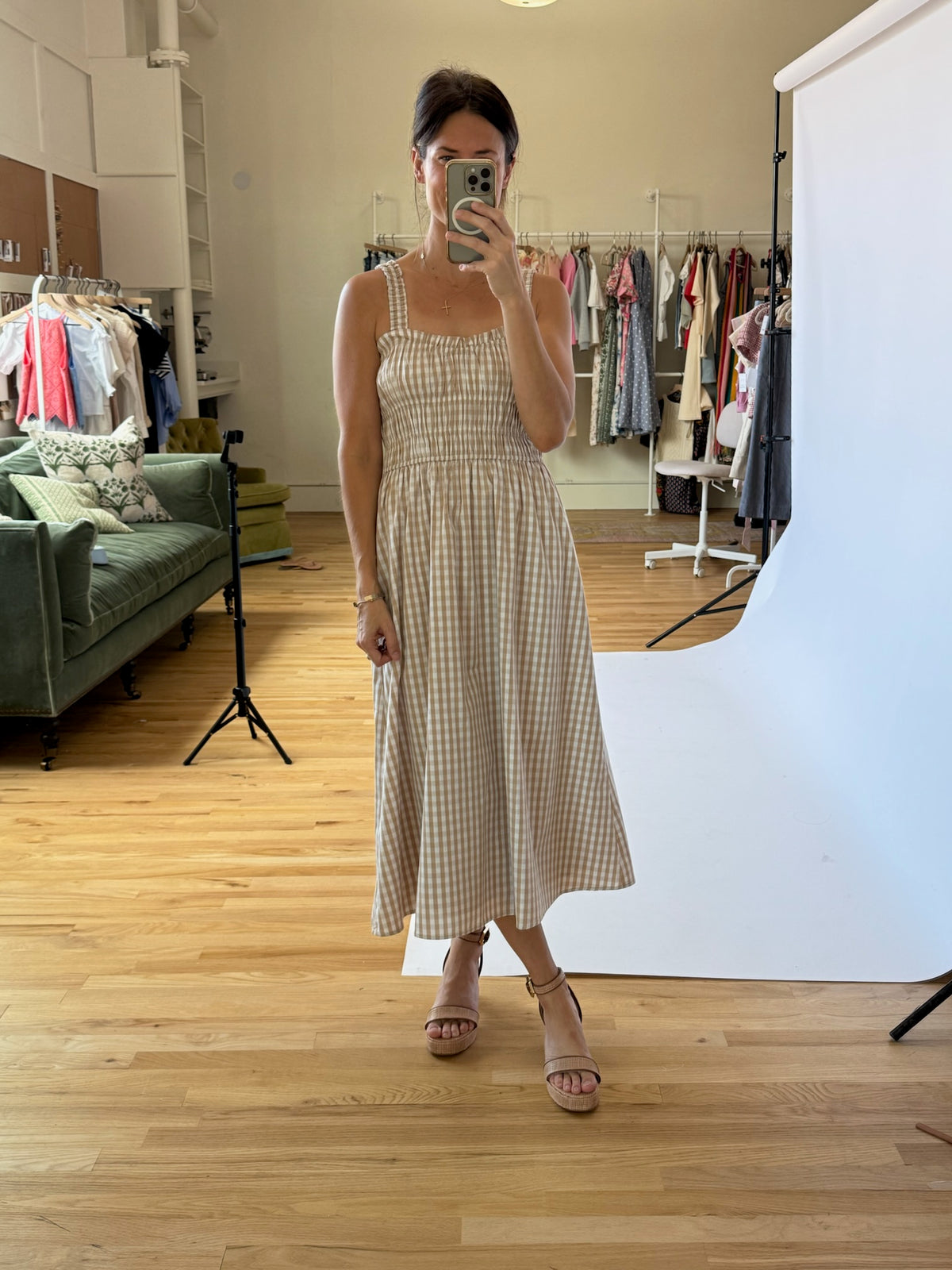 Isla Gingham Summer Staple Maxi Dress