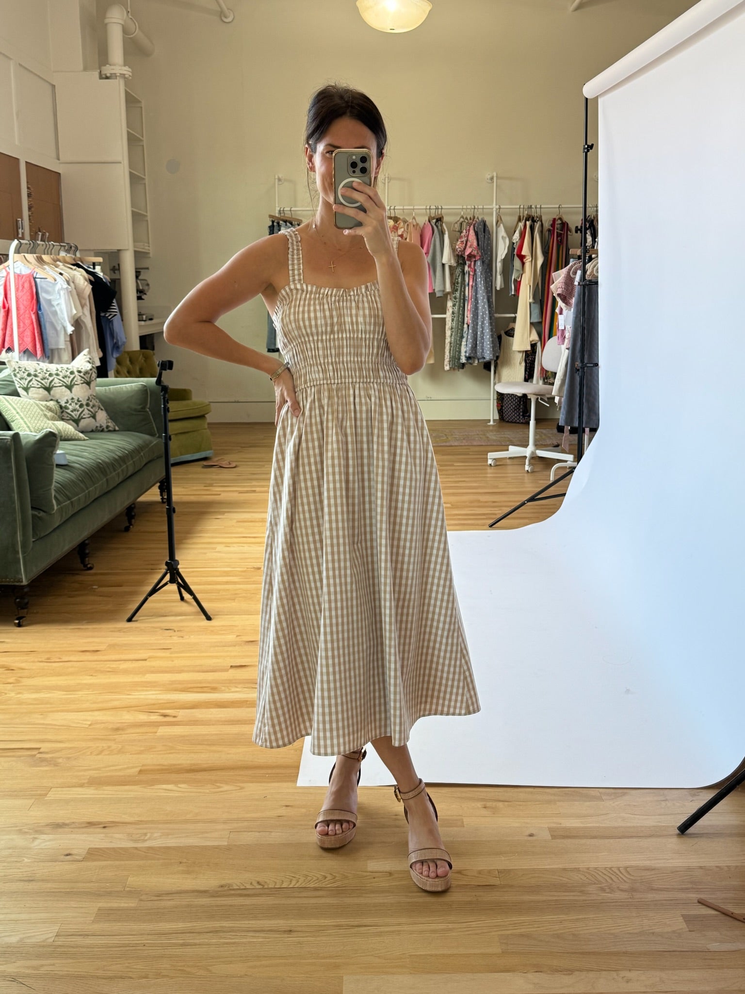 Isla Gingham Summer Staple Maxi Dress – Teddy + Rose