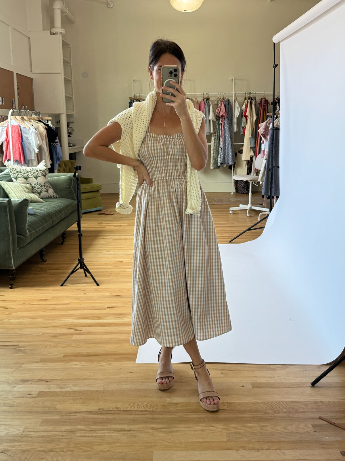 Isla Gingham Summer Staple Maxi Dress